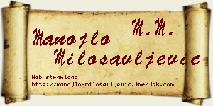 Manojlo Milosavljević vizit kartica